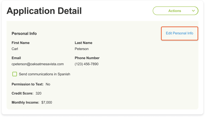 Applicant Info